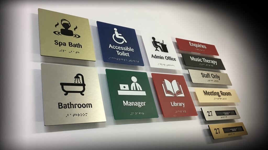 Braille and tactile signage range