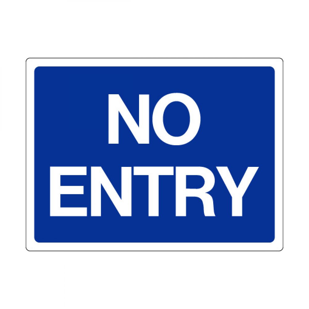 No Exit Sign 600mm x 450mm R10 Reflective 3mm pvc - Display Signs